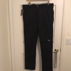NWT Dickies Skinny Twill Work Pant 34x32 Black